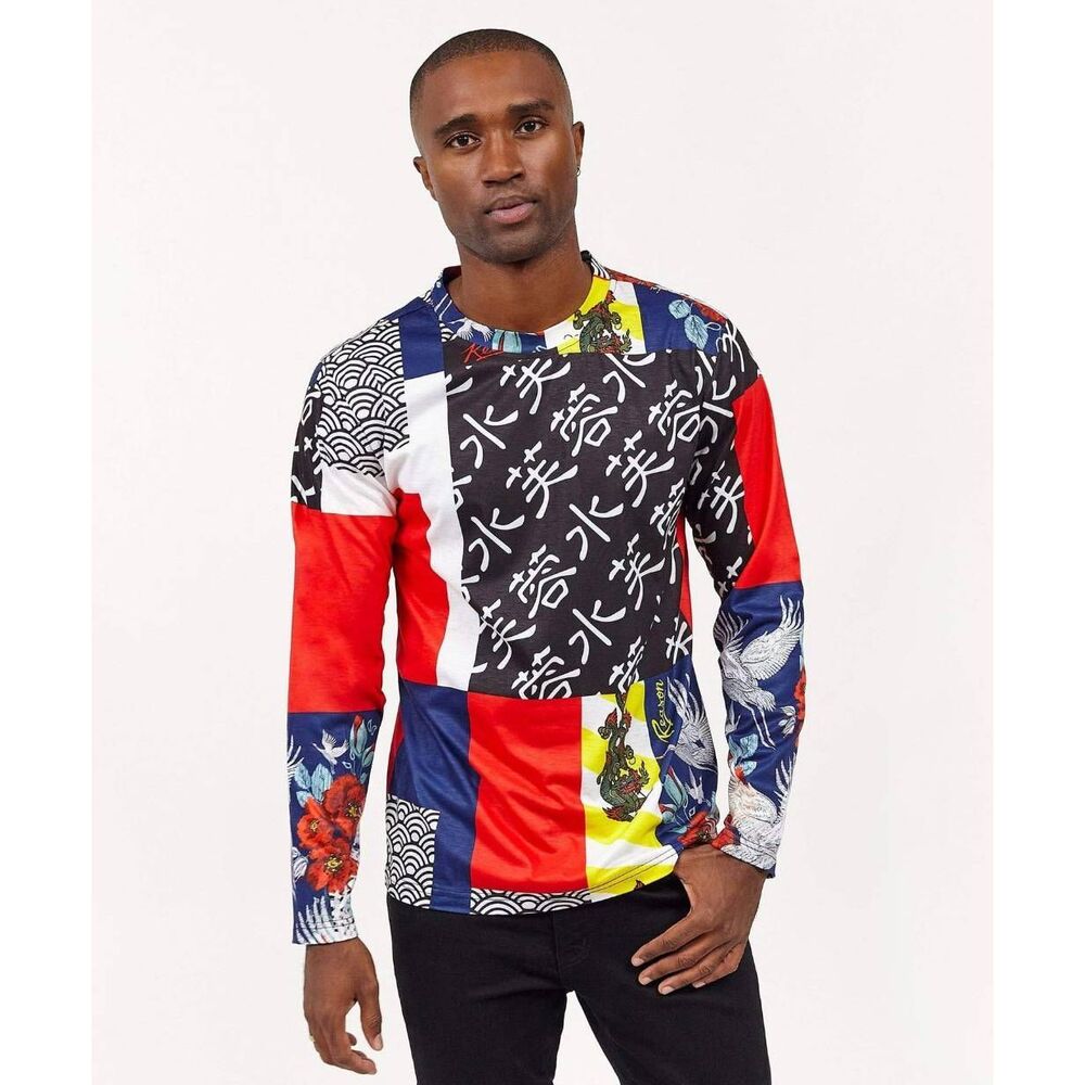 New XL Reason Swan Long Sleeve Streetwear Casual Pullover Tee Tshirt NWT